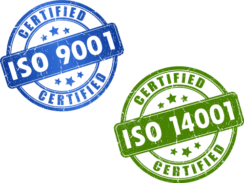 もちろんISO 9001 / 14001は取得済